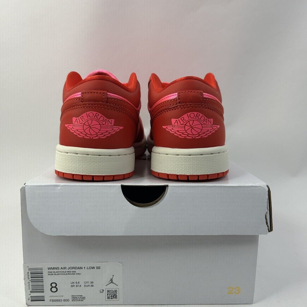 Nike Shoes Air Jordan 1 Low SE WMNS “Pink Blast/Valentine’s Day” 2024 - Picture 4 of 5